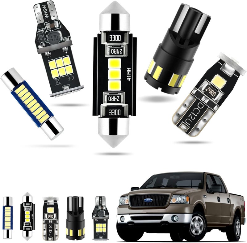 EASY EAGLE LED Interior Car Lights for Ford-F150-2004-2008: 13 Piece Kit White LED Light Bulbs - Super Bright 6000K + Install Tool - Image 1